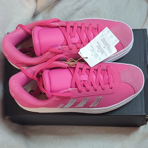 Adidas Women's Vibrant Pink Platform Sneakers - Picture 3 of 4